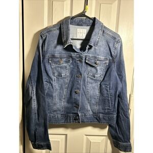 Celebrity Pink Denim‎ Jacket Blue Jean Jacket Dark Wash Juniors Sz Large